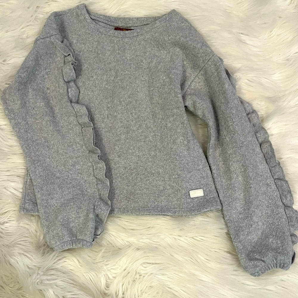 7 For All Mankind Kids grey sweater; girls size medium